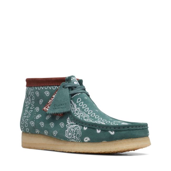 Casual Cizmy Clarks Wallabee Panske Zelene | CLK205VXO