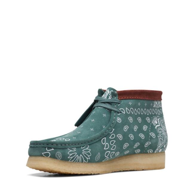 Casual Cizmy Clarks Wallabee Panske Zelene | CLK205VXO