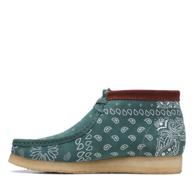 Casual Cizmy Clarks Wallabee Panske Zelene | CLK205VXO