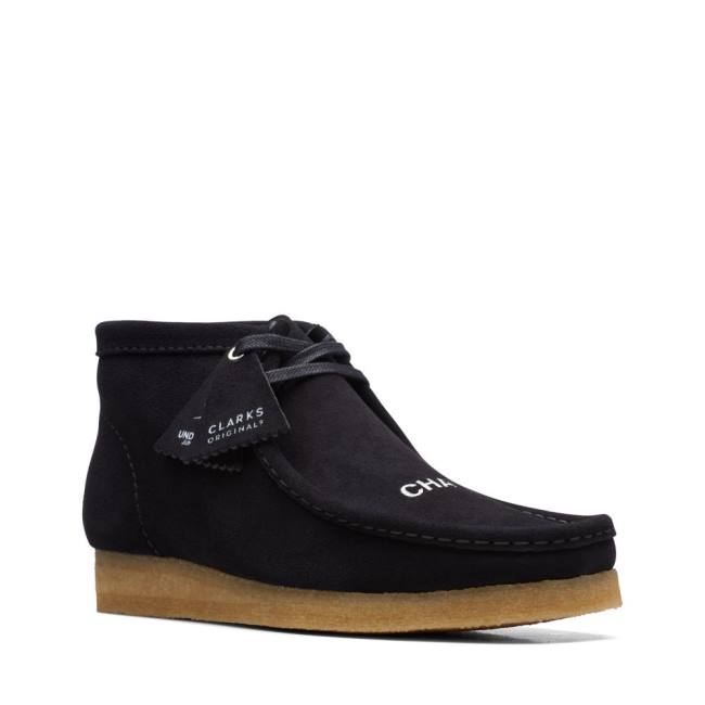 Casual Cizmy Clarks Wallabee Panske Čierne | CLK914WLI