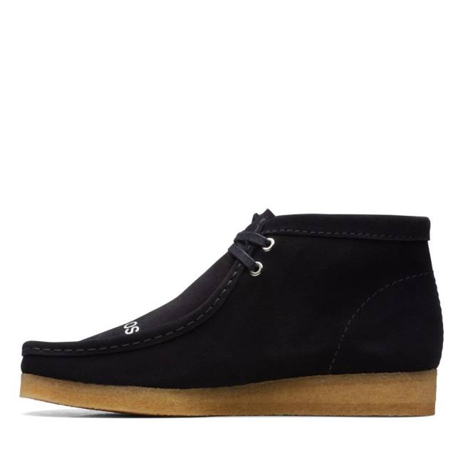 Casual Cizmy Clarks Wallabee Panske Čierne | CLK914WLI