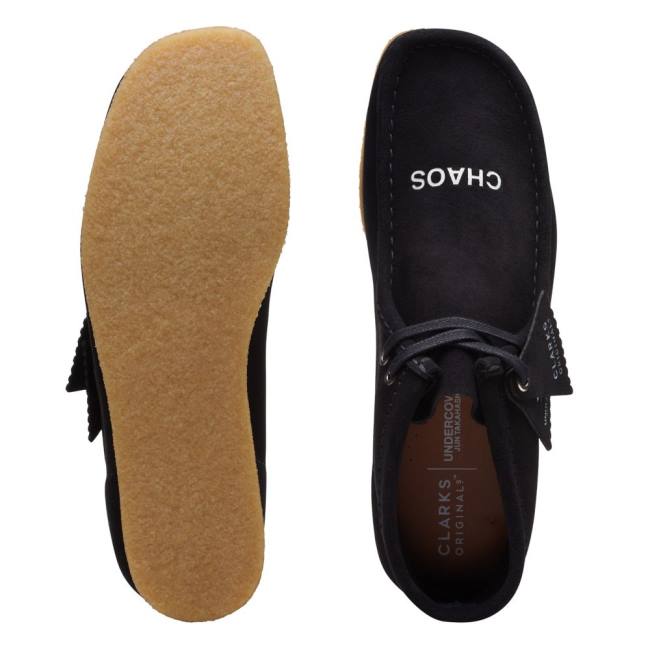 Casual Cizmy Clarks Wallabee Panske Čierne | CLK914WLI