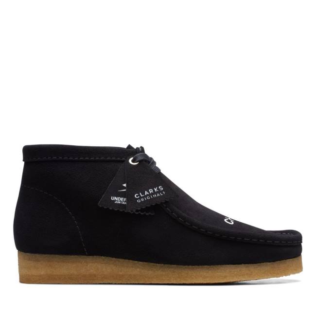 Casual Cizmy Clarks Wallabee Panske Čierne | CLK914WLI