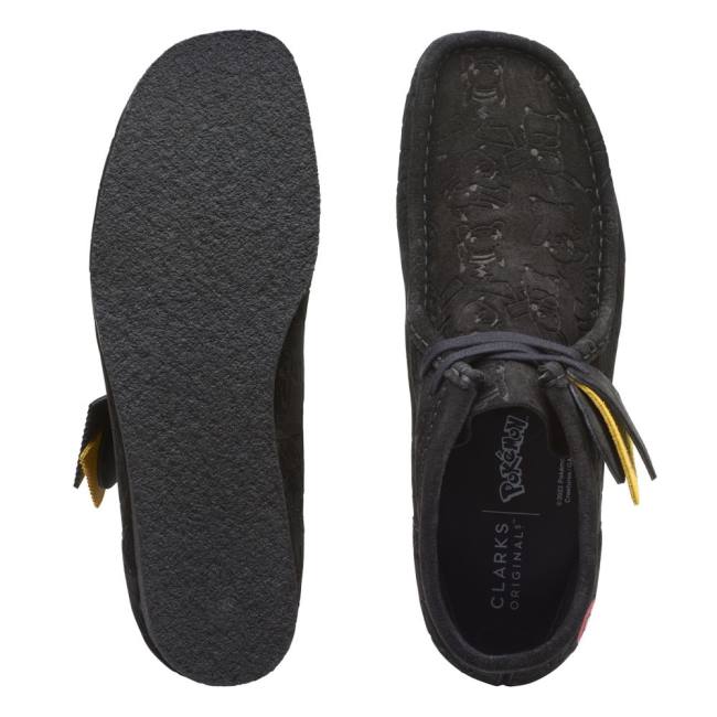 Casual Cizmy Clarks Wallabee Panske Čierne | CLK936HAZ