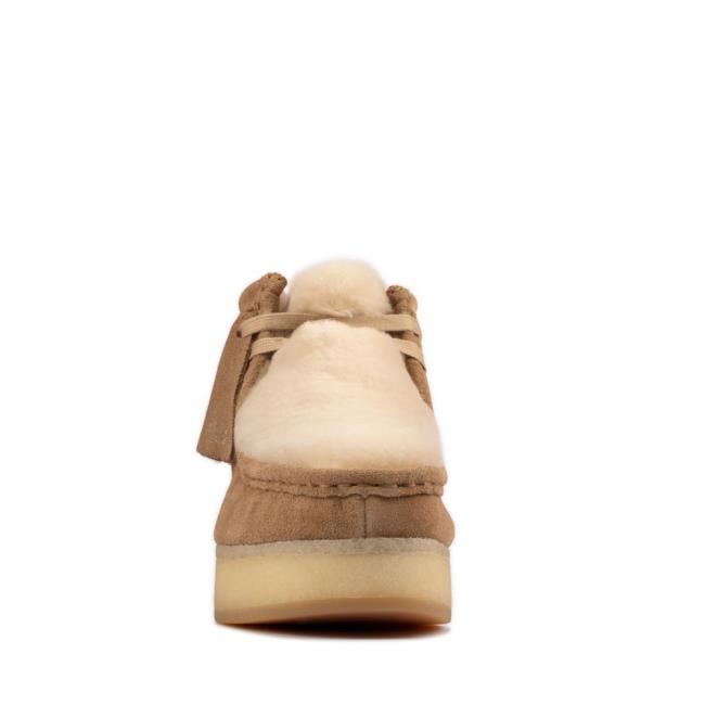 Casual Cizmy Clarks Wallabee Wedge Damske Svetlo Hnede | CLK590BED