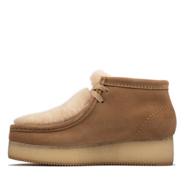 Casual Cizmy Clarks Wallabee Wedge Damske Svetlo Hnede | CLK590BED