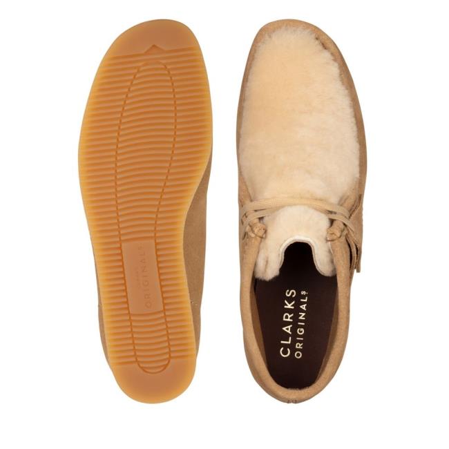 Casual Cizmy Clarks Wallabee Wedge Damske Svetlo Hnede | CLK590BED