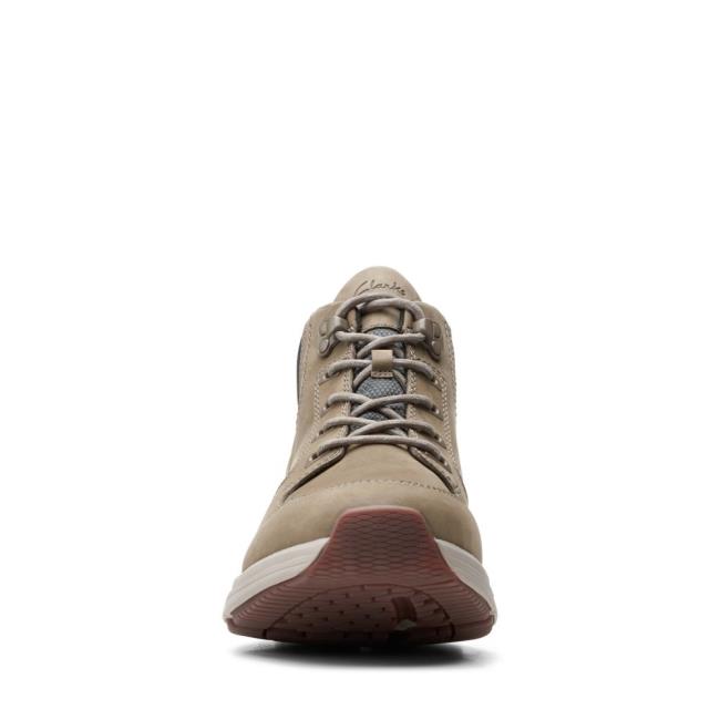 Casual Cizmy Clarks Wave2.0 Hi Panske Olivovo Zelená | CLK517LAP