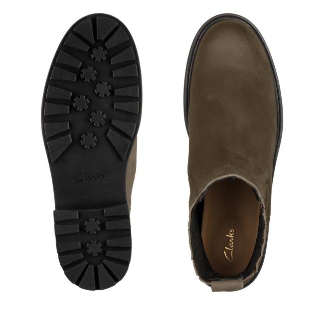 Chelsea Cizmy Clarks Orinoco2 Stredne Damske Tmavo Olivovo Zelená | CLK415WZH