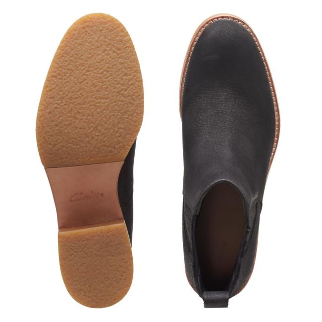 Cizmy na Podpatku Clarks Cologne Top Damske Čierne | CLK920AJI