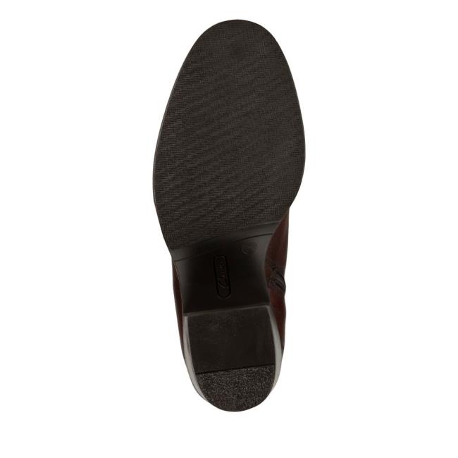 Cizmy na Podpatku Clarks Mascarpone 2 Go Damske Tmavo Hnede | CLK643WST