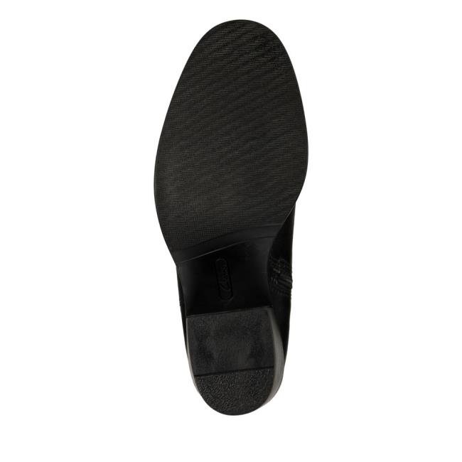 Cizmy na Podpatku Clarks Mascarpone 2 Up Damske Čierne | CLK502NOY