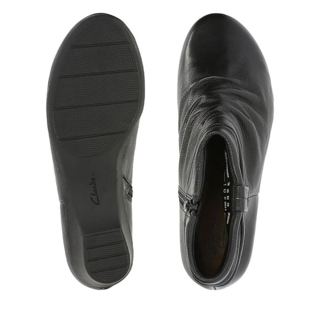 Cizmy na Podpatku Clarks Matron Ella Damske Čierne | CLK937KSH