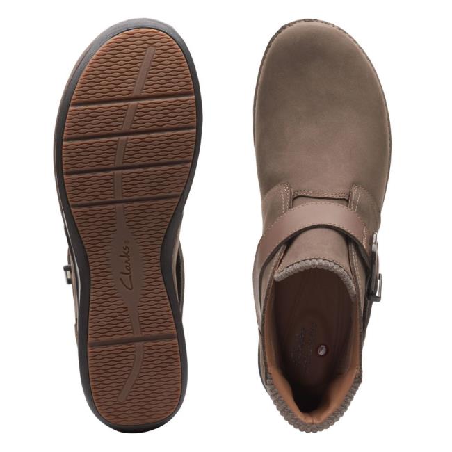 Kotníkové Čižmy Clarks Appley Stredne Damske Siva Hnede | CLK149HLI