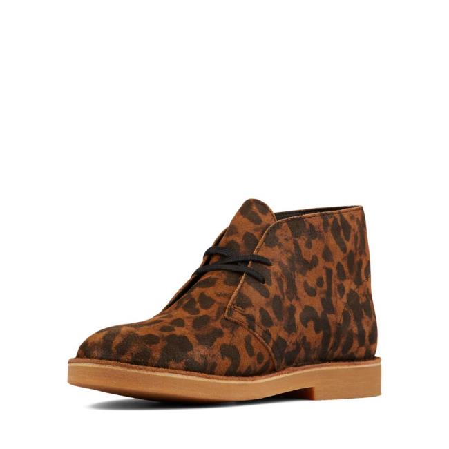 Kotníkové Čižmy Clarks Desert Boot 2 Damske Leopardie | CLK045FGJ