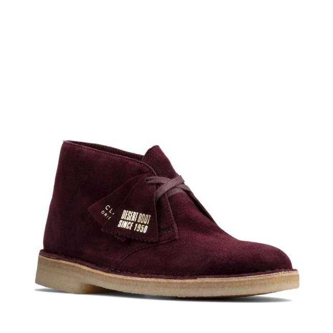 Kotníkové Čižmy Clarks Desert Boot Damske Bordove | CLK234VUT