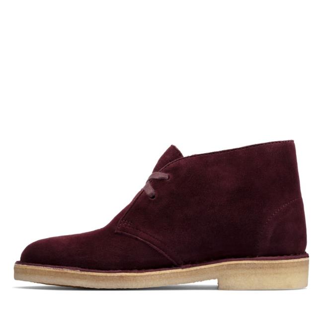 Kotníkové Čižmy Clarks Desert Boot Damske Bordove | CLK234VUT