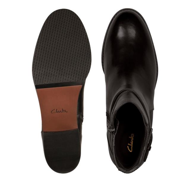 Kotníkové Čižmy Clarks Hamble Prackou Damske Čierne | CLK072MIV