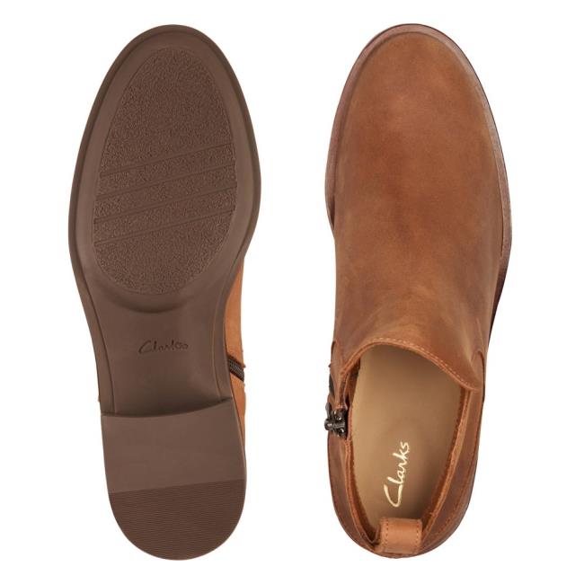 Kotníkové Čižmy Clarks Memi Zip Damske Tmavo Hnede | CLK450IFE