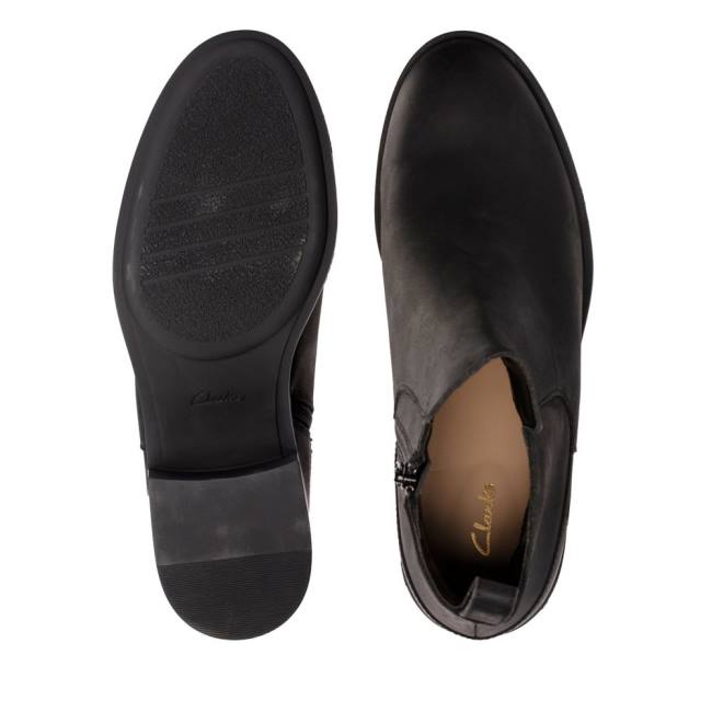 Kotníkové Čižmy Clarks Memi Zip Nepremokave Damske Čierne | CLK395TKE