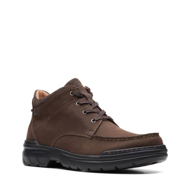 Kotníkové Čižmy Clarks Rockie 2 HI GORE-TEX Panske Hnede | CLK324RST