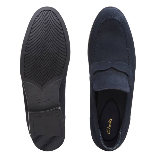 Mokasiny Clarks Bradish Ease Panske Námornícka Modrá | CLK708QKW