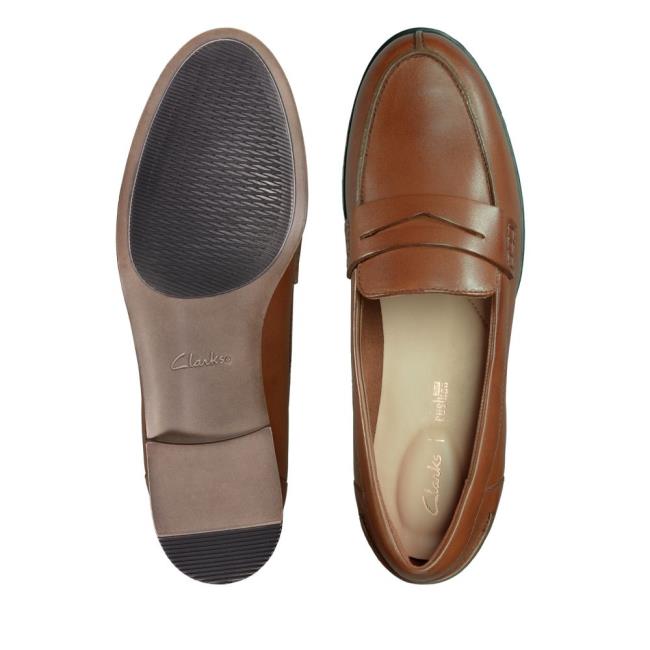 Mokasiny Clarks Hamble Loafer Damske Hnede | CLK739JLR