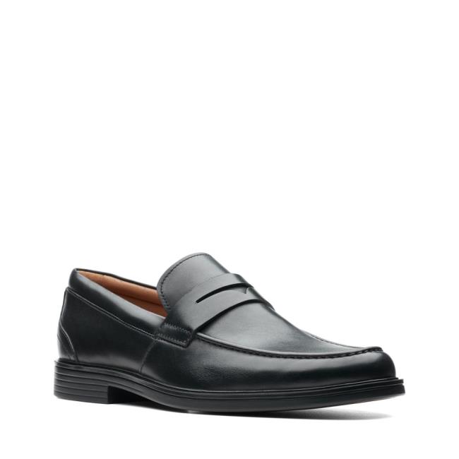 Mokasiny Clarks Un Aldric Step Panske Čierne | CLK409CST