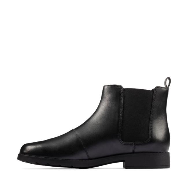 Originals Čižmy Clarks Aubrie Walk Youth Dievcenske Čierne | CLK473UFP