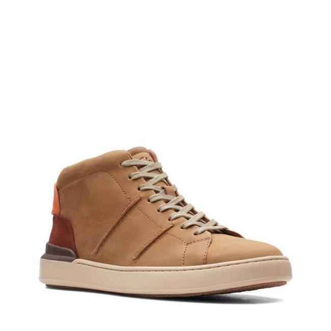 Originals Čižmy Clarks CourtLite Hi Panske Tmavo Hnede | CLK975NSG