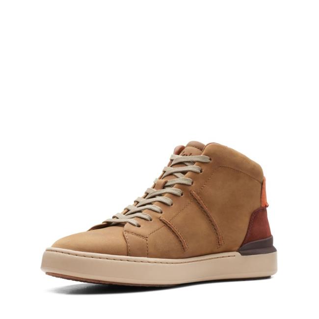 Originals Čižmy Clarks CourtLite Hi Panske Tmavo Hnede | CLK975NSG