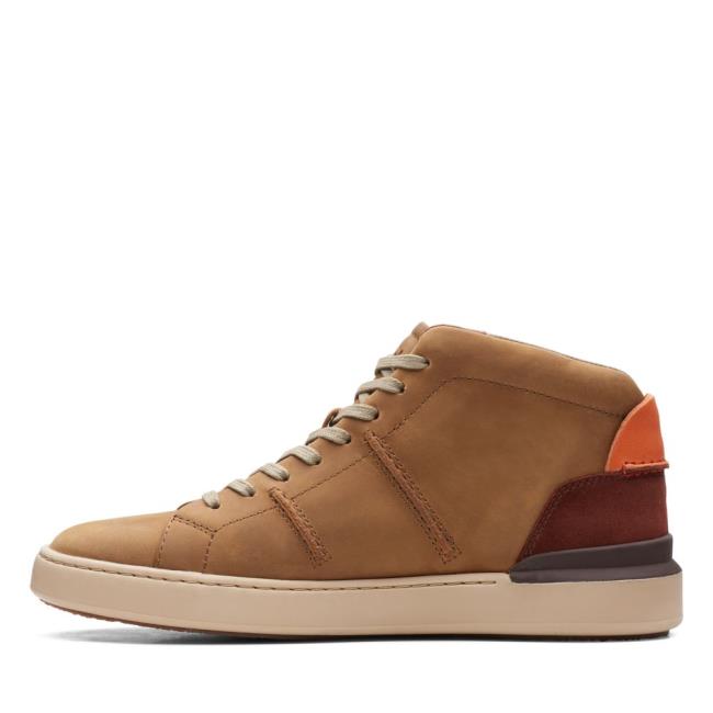 Originals Čižmy Clarks CourtLite Hi Panske Tmavo Hnede | CLK975NSG