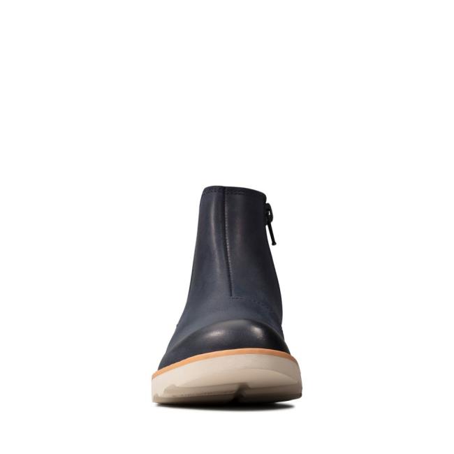 Originals Čižmy Clarks Crown Halo Kid Chlapcenske Námornícka Modrá | CLK513NDZ