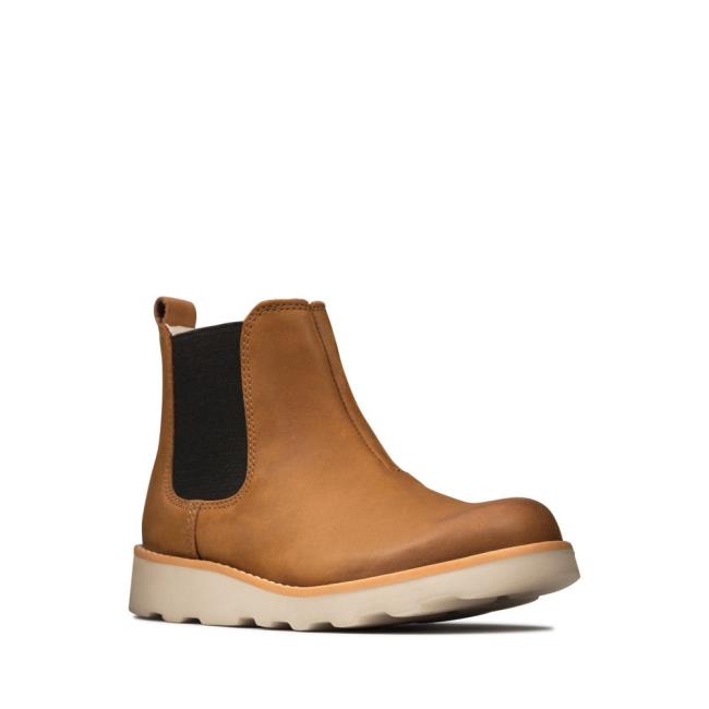 Originals Čižmy Clarks Crown Halo Kid Dievcenske Hnede | CLK896EUR