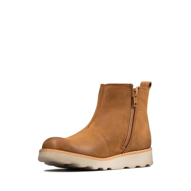 Originals Čižmy Clarks Crown Halo Kid Dievcenske Hnede | CLK896EUR