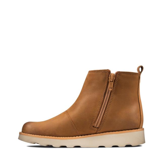 Originals Čižmy Clarks Crown Halo Kid Dievcenske Hnede | CLK896EUR