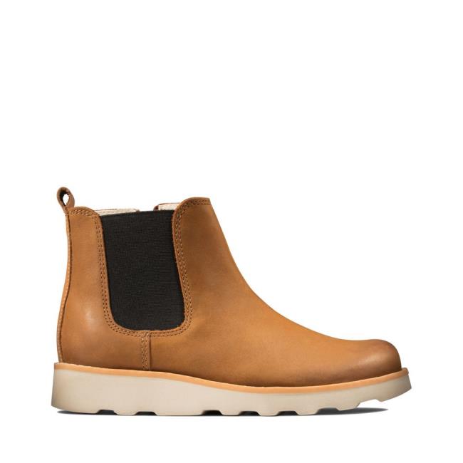 Originals Čižmy Clarks Crown Halo Kid Dievcenske Hnede | CLK896EUR