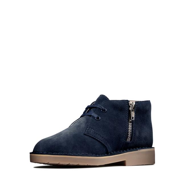 Originals Čižmy Clarks Desert Boot 2 Kid Chlapcenske Námornícka Modrá | CLK093FHB