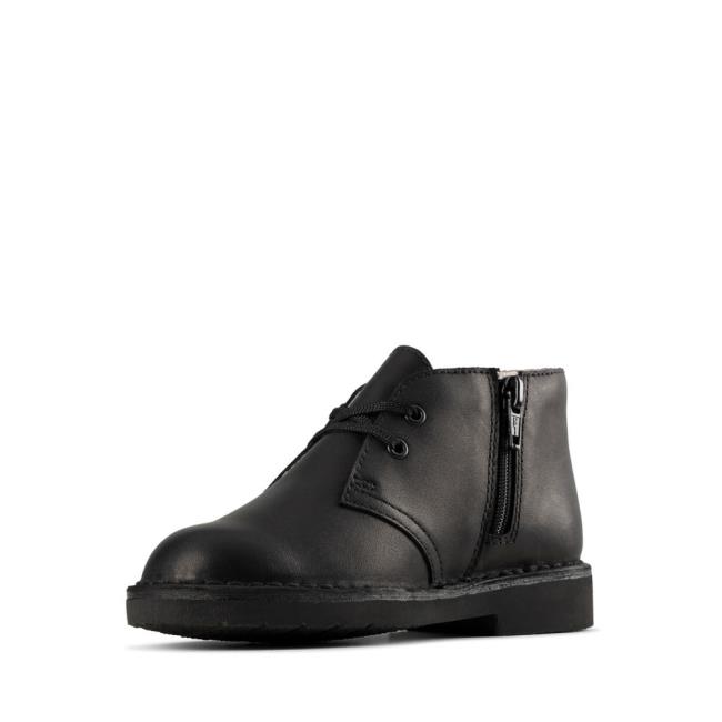 Originals Čižmy Clarks Desert Boot 2 Kid Chlapcenske Čierne | CLK830EWA