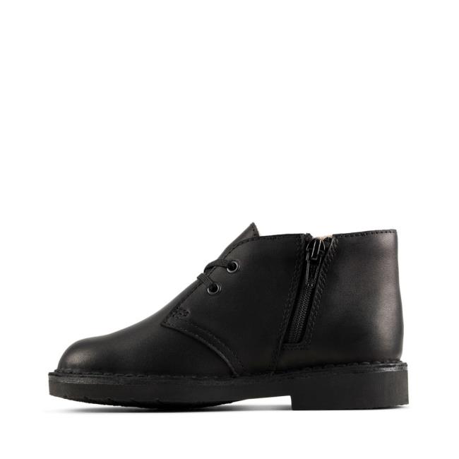 Originals Čižmy Clarks Desert Boot 2 Kid Chlapcenske Čierne | CLK830EWA