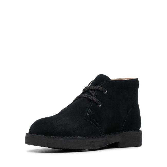 Originals Čižmy Clarks Desert Boot.. Chlapcenske Čierne | CLK057ANX