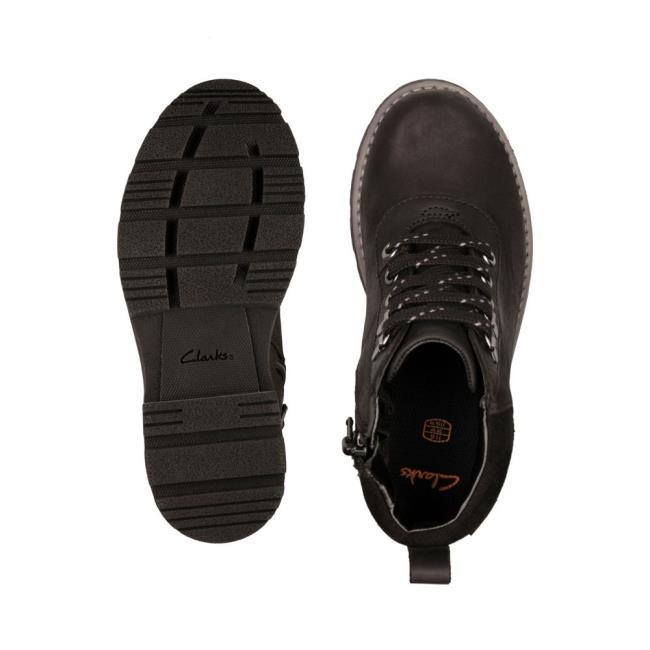 Originals Čižmy Clarks Heath Go GORE-TEX Kid Dievcenske Čierne | CLK852KZO