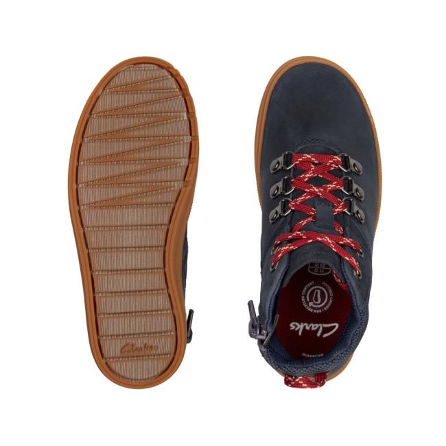 Originals Čižmy Clarks Nova Hike Kid Chlapcenske Námornícka Modrá | CLK152TAU