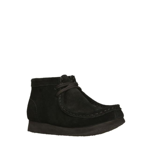 Originals Čižmy Clarks Wallabee Boot Chlapcenske Čierne | CLK097VQC