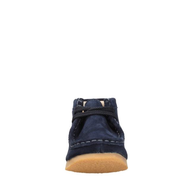 Originals Čižmy Clarks Wallabee Boot Chlapcenske Námornícka Modrá | CLK354EHM