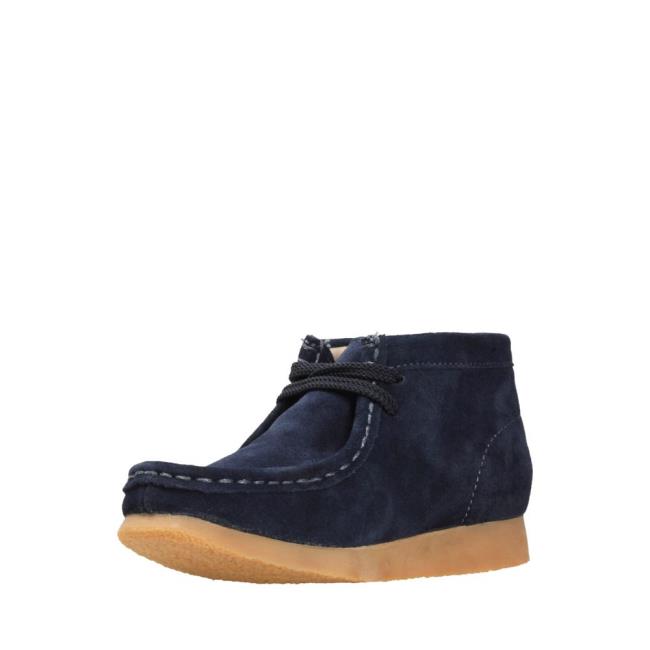 Originals Čižmy Clarks Wallabee Boot Chlapcenske Námornícka Modrá | CLK354EHM