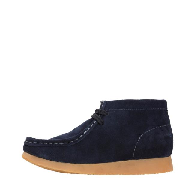 Originals Čižmy Clarks Wallabee Boot Chlapcenske Námornícka Modrá | CLK354EHM