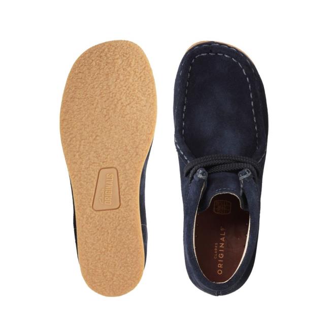 Originals Čižmy Clarks Wallabee Boot Chlapcenske Námornícka Modrá | CLK354EHM