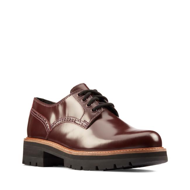 Oxfordské Topánky Clarks Orianna Derby Damske Bordove | CLK825BDX