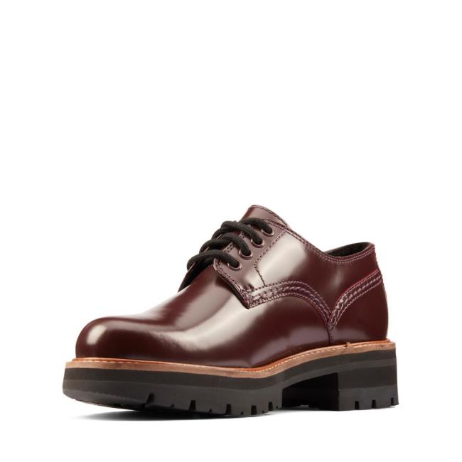 Oxfordské Topánky Clarks Orianna Derby Damske Bordove | CLK825BDX